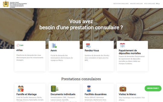 prestations consulaires maroc